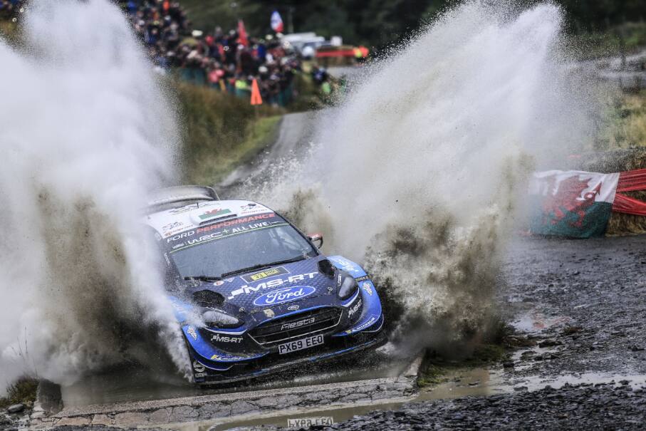Elfyn Evans (fifth) led the M-Sport Ford World Rally Team effort at the Wales Rally GB. Elfyn Evans (fifth) led the M-Sport Ford World Rally Team effort at the Wales Rally GB.
